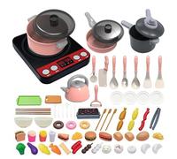 Ensemble D'accessoires De Cuisine Pour De 71 Pièces - Jouets De Cuisine Pour Faire Semblant, Avec Casseroles, Poêles Et Effets Sonores | Jouets Éducatifs De Cuisiñe De Jeu De Rôle De Chef De S