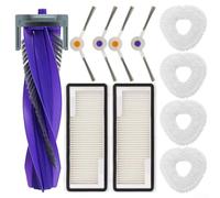 Ensemble d'accessoires de nettoyage pour Narwal J4 J4 Lite et Freo X - Brosses latérales, filtre, serpillère