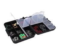 Ensemble d'accessoires de pêche 212 pièces, kit d'appâts Multifonctionnel avec émerillon, manivelle, hameçon, boîte de Rangement pour pêcheurs, Acier Inoxydable, ABS, 12 x 10 x