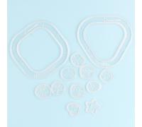 Ensemble D'accessoires De Peinture Spirographe Transparent En Vrac,Modèle De Dessin D'art Créatif Étudiant,Règle,Ensemble D'acquisition De Station - Type Clair