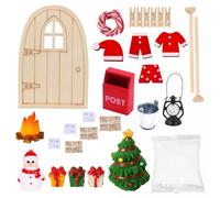 Ensemble D'accessoires De Porte De GNOME Lutin Farceur De Noel Kit Complet Convient Au Bricolage pour Enfants Aux Cadeaux De Vacances Y Compris Les Costumes De Noël Les Mini Boîtes Aux Lettrese Etc