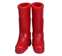 Ensemble d'accessoires de poupée - Mini maison de poupée - Bottes de pluie miniatures réalistes pour jouets de poupée - Accessoires pour poupées en papier (rouge, 2 x 2,6 x 3,5 cm)