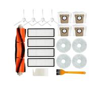 Ensemble d'accessoires de rechange pour aspirateur robot Xiaomi X10+ X10 Plus - Brosse latérale principale - Filtre à poussière - Sac à poussière - Support de balai à franges - Compatible avec boîte à
