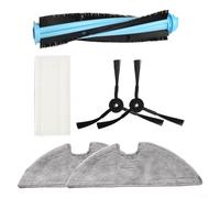 Ensemble d'accessoires de rechange pour Eufy L35 pour Hybrid/L35 pour Hybrid+/LR30 Hybird+, 1 brosse principale+2 chiffons+1 filtre+2 brosses latérales