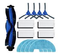 Ensemble d'accessoires de rechange pour robot aspirateur R550 R600 R650 R750 comprenant 1 brosse principale, 4 brosses latérales, 4 filtres et 4 pièces de serpillère