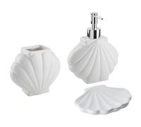 Ensemble d'Accessoires de Salle de Bain 3 Pièces Dolomite Glamour Blanc Shell