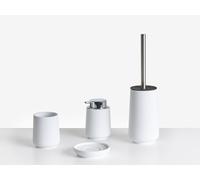 Ensemble d'Accessoires de Salle de Bain 4 Pièces en Polyrésine Distributeur