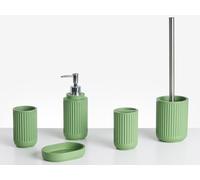 Ensemble d'Accessoires de Salle de Bain 5 pièces en Polyrésine Porte Brosse