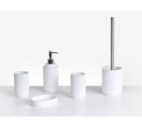 Ensemble d'Accessoires de Salle de Bain 5 pièces en Polyrésine Porte Brosse