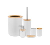 Ensemble d'accessoires de Salle de Bain (6 pièces) Blanc