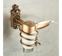 Ensemble d'accessoires de Salle de Bain Antiques : Porte-Serviettes Mural, Porte-Brosse WC, Support pour sèche-Cheveux, Porte-Savon, étagère d'angle de Douche, Crochet pour Manteau (Support