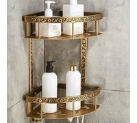 Ensemble d'accessoires de Salle de Bain Antiques : Porte-Serviettes Mural, Porte-Brosse WC, Support pour sèche-Cheveux, Porte-Savon, étagère d'angle de Douche, Crochet pour Manteau (étagère