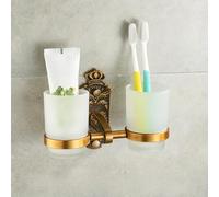 Ensemble d'accessoires de Salle de Bain Antiques : Porte-Serviettes Mural, Porte-Brosse WC, Support pour sèche-Cheveux, Porte-Savon, étagère d'angle de Douche, Crochet pour Manteau (Porte-go
