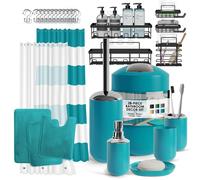 Ensemble d'accessoires de salle de bain Clara Clark - Ensemble de salle de bain 28 pi ces avec panier de douche d'angle adh sif Ensembles de sall