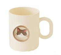 Ensemble d'accessoires de salle de bain comprenant une tasse de bain de bouche et un porte-brosse à dents de taille compacte et design en polypropylène facile à nettoyer (blanc)