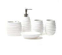 Ensemble d'accessoires de salle de bain, Distributeur de savon, gobelet for se laver la bouche, for brosse à dents, rangement, plateau for , ensemble cinq pièces for salle bain, distributeur liquide