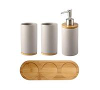 Ensemble d'accessoires de salle de bain, Distributeur de savon tendance 3 pièces, porte-brosse à dents, gobelet, produit de salle de bain ménager(2cup-1bottle-01)