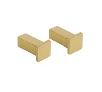 Ensemble d'accessoires de salle de bain doré brossé - Support mural pour papier toilette, porte-serviette, crochets pour peignoir et support, 2 crochets inclus - Matériel doré élégant pour salle de