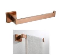 Ensemble d'accessoires de salle de bain élégants or rose - Porte-mouchoirs carré, porte-serviettes, crochet pour peignoir, barre porte-serviettes - Décoration d'intérieur élégante pour salles de bains