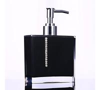 Ensemble D'accessoires de Salle de Bain en Acrylique 5PC Ensemble de Bain Noir Comprend une Bouteille D'émulsion Porte-brosse à Dents Porte-savon Tasse de Gargarisme pour la Maison Nouvel Hôtel D'appa