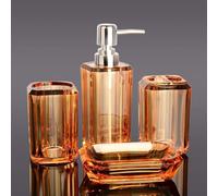 Ensemble d'accessoires de salle de bain en acrylique, distributeur de lotion, porte-brosse à dents, gobelet, porte-savon, pendaison de crémaillère, dortoir, appartement, décoration moderne de salle de