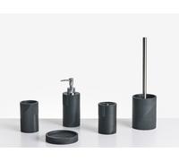 Ensemble d'Accessoires de Salle de Bain en Polyrésine 5 Pièces Distributeur