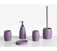 Ensemble d'Accessoires de Salle de Bain en Polyrésine 5 Pièces Distributeur
