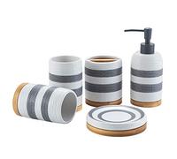 Ensemble d'accessoires de salle de bain, Ensemble créatif de cinq pièces, distributeur savon, gobelet gargarisme, porte-brosse à dents, cadeaux mariage Noël, décoration salle bain, accessoires