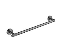 Ensemble d'accessoires de Salle de Bain Gris moleté, Comprenant Un Porte-Serviettes Mural Rond en Acier Inoxydable, Une Barre d'appui, Un Porte-Papier Toilette, Un Crochet pour Peignoir et Une Barre