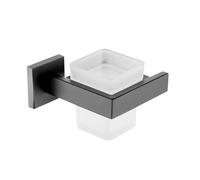 Ensemble d'accessoires de salle de bain moderne gris brossé en acier inoxydable avec porte-papier toilette, porte-peignoir, porte-serviettes et porte-gobelet pour une décoration d'intérieur élégante