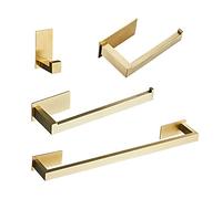 Ensemble d'accessoires de salle de bain - Porte-serviette, crochet pour peignoir, barre de serviette et support de papier toilette pour une organisation élégante de salle de bain et de cuisine