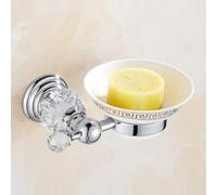 Ensemble d'accessoires de Salle de Bains de Luxe en Cristal et Argent, Ensemble de matériel de Bain en Laiton Poli chromé, Produits de Salle de Bains muraux, Porte-Savon