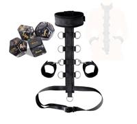 Ensemble d'accessoires de sangles de contention en néoprène noir pour le yoga (2 pièces), tension réglable pour les bras, idéal pour les étirements des bras des amateurs de yoga