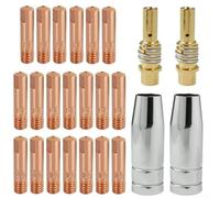 Ensemble d'accessoires de soudage 24 pièces comprenant 15 buses pour un soudage MIG MAG efficace