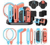 Ensemble d'accessoires de sport avec station de rangement pour Nintendo Switch 2 (2025)/Switch/OLED - Kit de sport universel pour fête de famille, golf/tennis/danse/épée/équipement de football pour