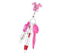 Ensemble d'accessoires de stylo de soin pratique - Outils complets pour écrire des lettres d'entretien - Porte-clés LED et porte-badge