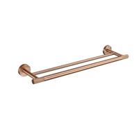 Ensemble d'accessoires de Toilette en Laiton doré Rose brossé moleté Comprenant Un Porte-Brosse de Toilette, Un Porte-Papier Toilette, Une Barre Porte-Serviettes, Un Crochet de Suspension et Un Porte