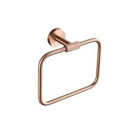 Ensemble d'accessoires de Toilette en Laiton doré Rose brossé moleté Comprenant Un Porte-Brosse de Toilette, Un Porte-Papier Toilette, Une Barre Porte-Serviettes, Un Crochet de Suspension et Un Porte