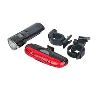 Ensemble d'accessoires de vélo de montagne avec feu avant et feu arrière Caterpillar Blanc