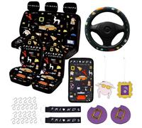 Ensemble d'accessoires de Voiture Friends de 15 pièces, Marchandise d'émission télévisée Friends, Cadeaux d'émission télévisée, Housse de Volant pour Amis, Universelle pour Voiture, Camion,