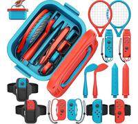 Ensemble d'accessoires Deruitu 15 en 1 pour Nintendo Switch/jeux OLED, kit d'accessoires pour jeux Switch Sports, ensemble d'accessoires de jeu Family Party Pack pour jeux Switch OLED Sports