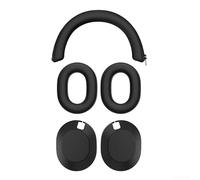 Ensemble d'accessoires en silicone pour Sony WH-1000XM6 comprenant une coque extérieure et des protège-oreilles avec découpes précises et ajustement sécurisé (noir)