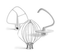 Ensemble d'accessoires for batteur sur socle de 3 pièces - Accessoire de remplacement K45WW Fouet à fil / K45DH Crochet pétrisseur / K45B Palette de mélange avec revêtement Fla