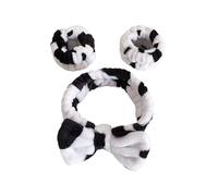 Ensemble d'accessoires for cheveux en peluche à motifs 2 pièces for l'automne et l'hiver Pour Articles De Toilette