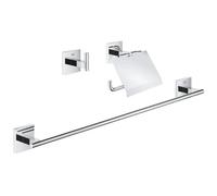Ensemble d'accessoires - GROHE - Start Cube - Chromé - 3-in-1 - Fixations cachées