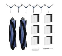Ensemble d'accessoires les aspirateurs compatibles avec Eufy G50/G50 Hybrid/L60/L50: 2 brosses principales, 6 brosses latérales et un filtre avec éponge. Pièces de rechange