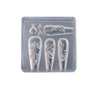 Ensemble d'accessoires portables en silicone multi-usages pour nail art, bijoux et projets de coutume, ensemble réutilisable
