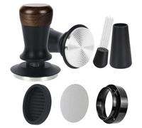 Ensemble d'accessoires porte-filtre de 58 mm - Tamper à café avec double ressort 13,6 kg et distributeur de café, entonnoir doseur et filtre à puck & coussin en silicone - Accessoires pour machine à