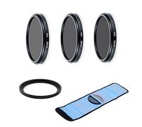 Ensemble d'accessoires pour appareil photo Panasonic Lumix DMC TZ200, ZS200 comprenant un ensemble de filtres ND2 ND4 ND8, anneau adaptateur, pochette noire pour filtre