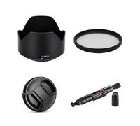 Ensemble d'accessoires pour appareil photo Sony Sonnar T* E 24 mm f/1.8 ZA avec objectif Sony Alpha a7, a7 II, a7 III, a7 IV avec pare-soleil de rechange ALC-SH131, filtre UV MC, capuchon d'objectif,